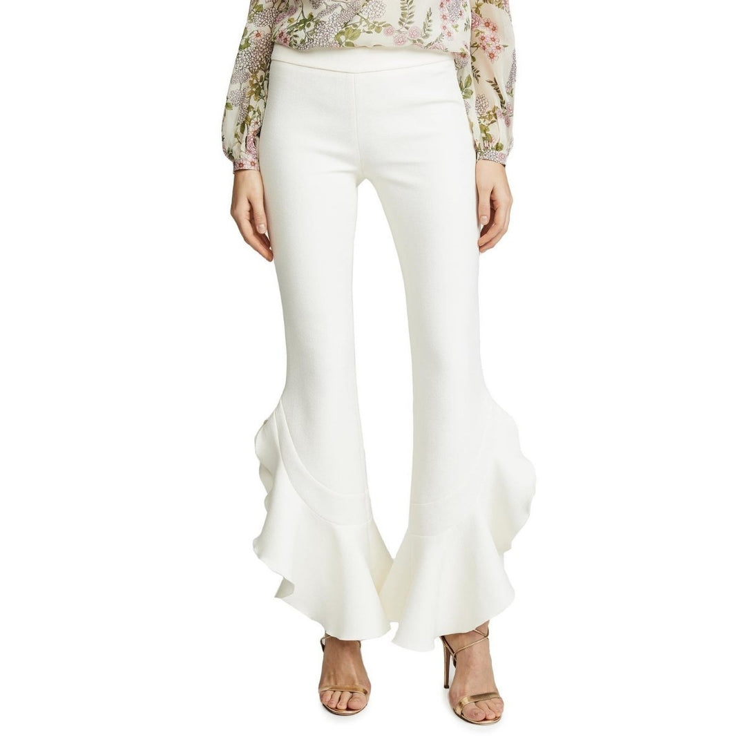 Crepe Ruffle Pants
