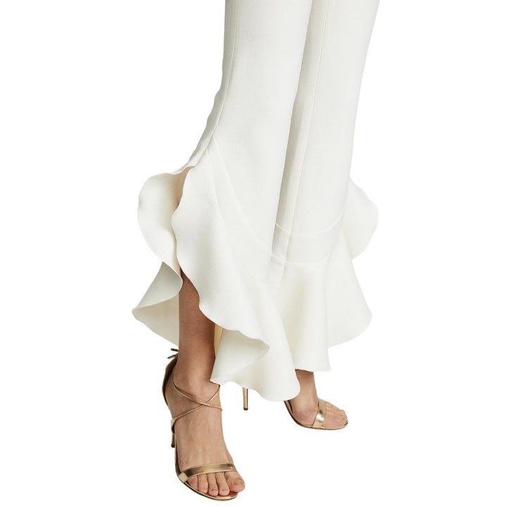 Crepe Ruffle Pants
