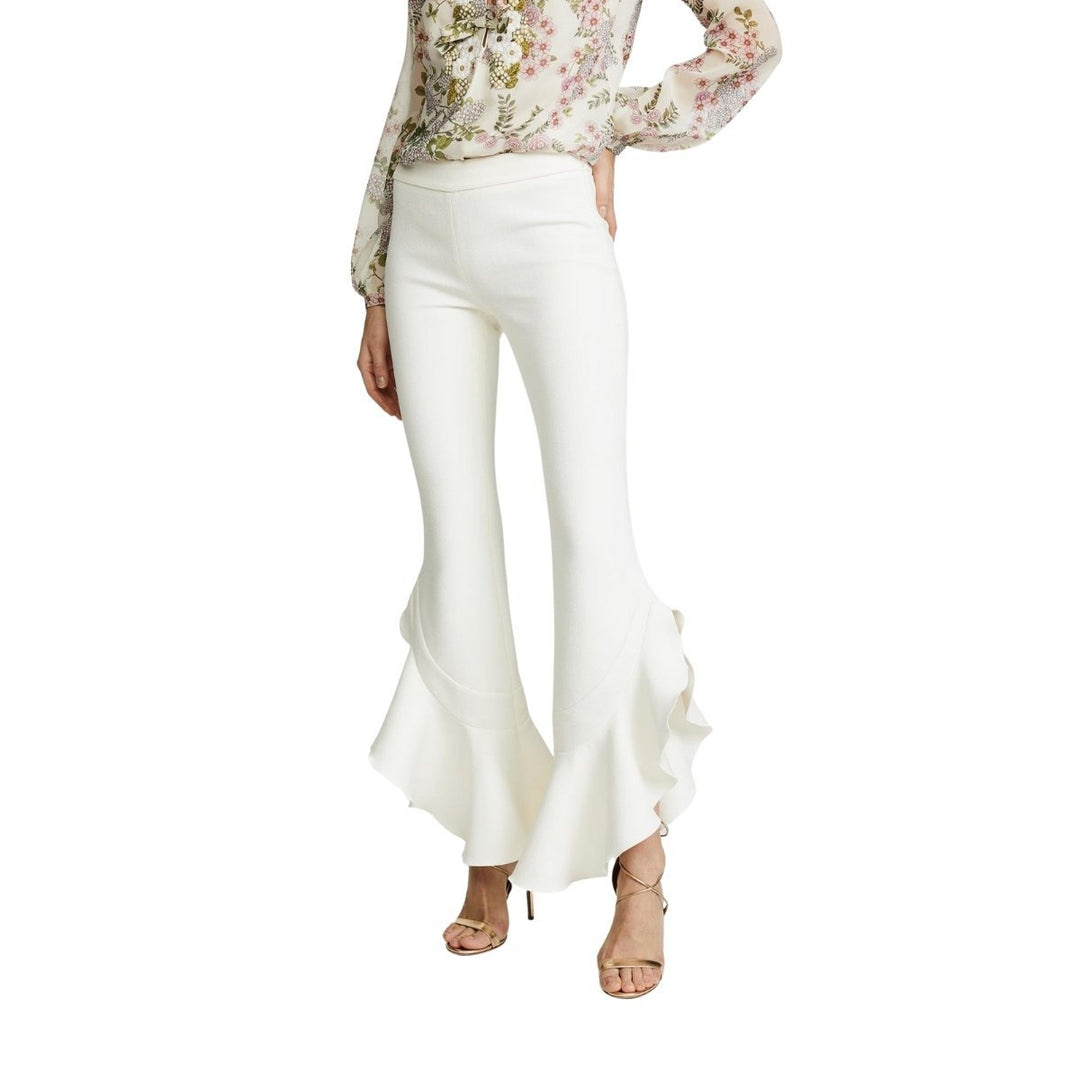 Crepe Ruffle Pants