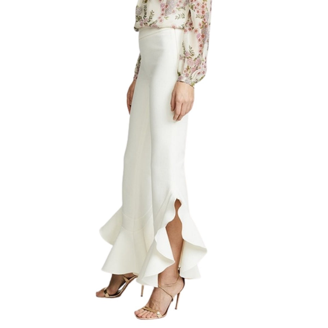 Crepe Ruffle Pants