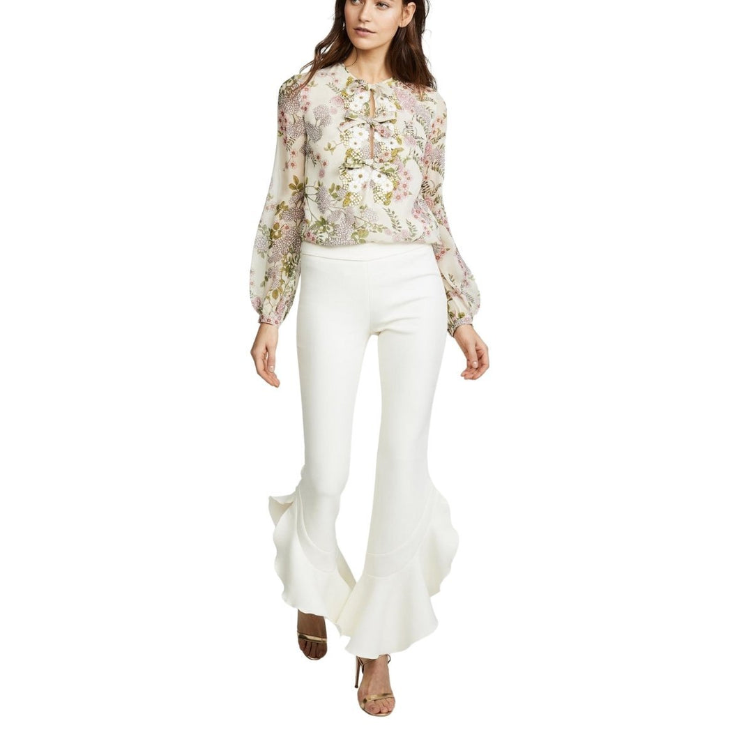 Crepe Ruffle Pants