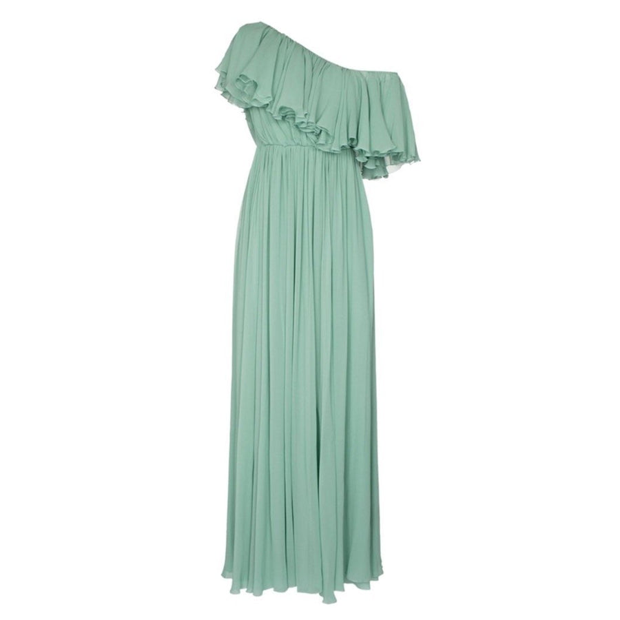Giambattista Valli-One Shoulder Ruffle Silk Gown - Runway Catalog