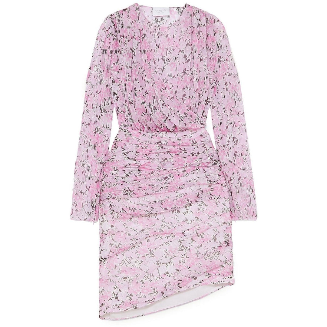 Giambattista Valli-Ruched Floral-print Silk-chiffon Mini Dress - Runway Catalog