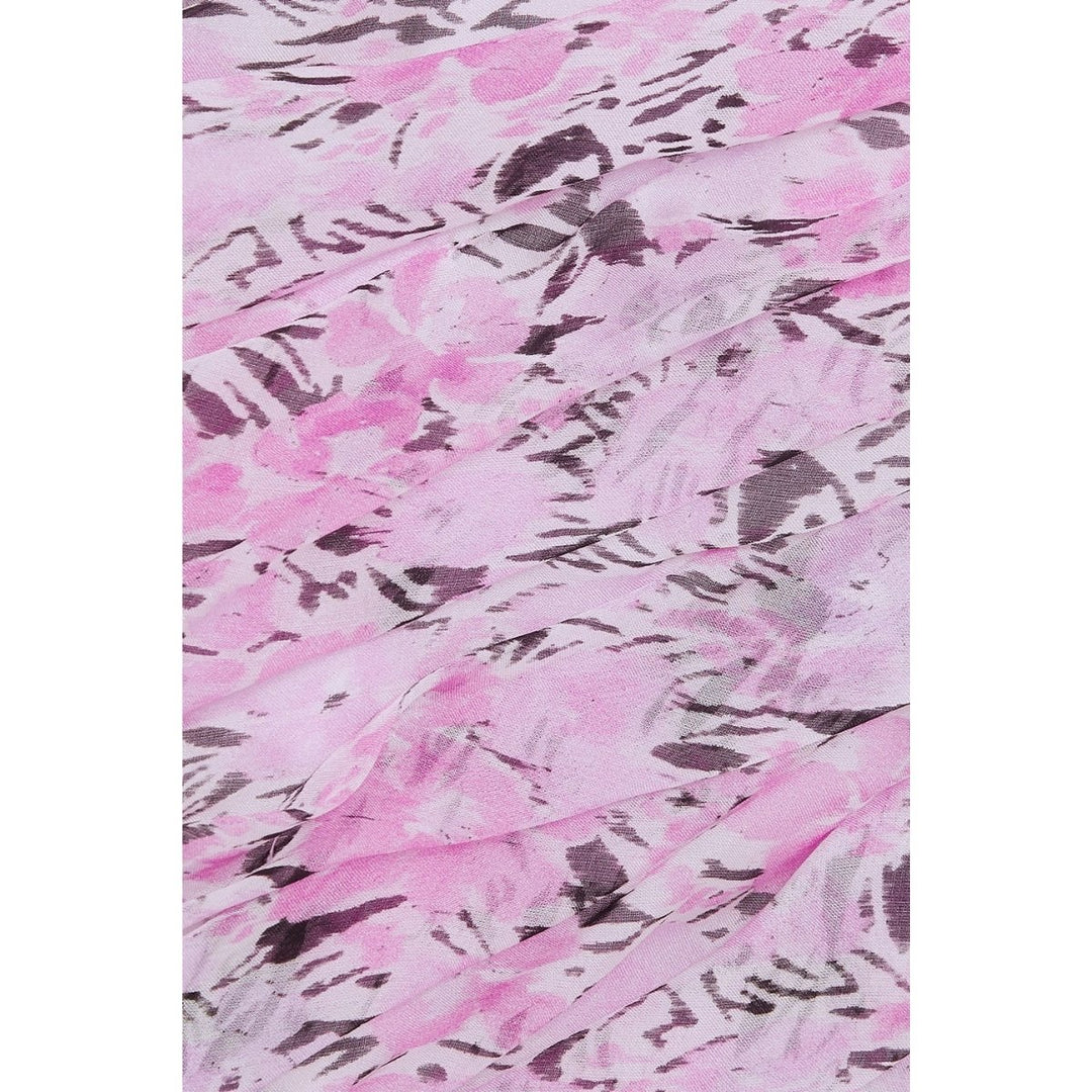 Ruched Floral-print Silk-chiffon Mini Dress