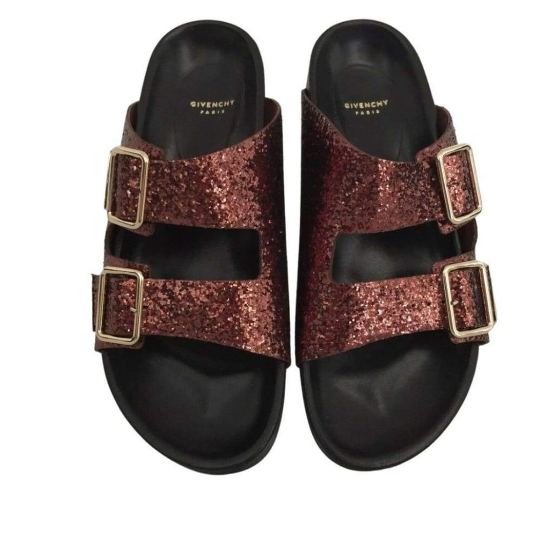 Swiss Glitter Double-buckle Sandal