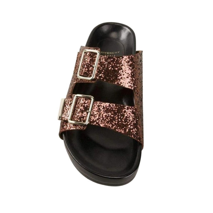 Swiss Glitter Double-buckle Sandal