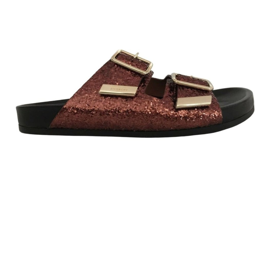 Givenchy-Swiss Glitter Double-buckle Sandal - Runway Catalog