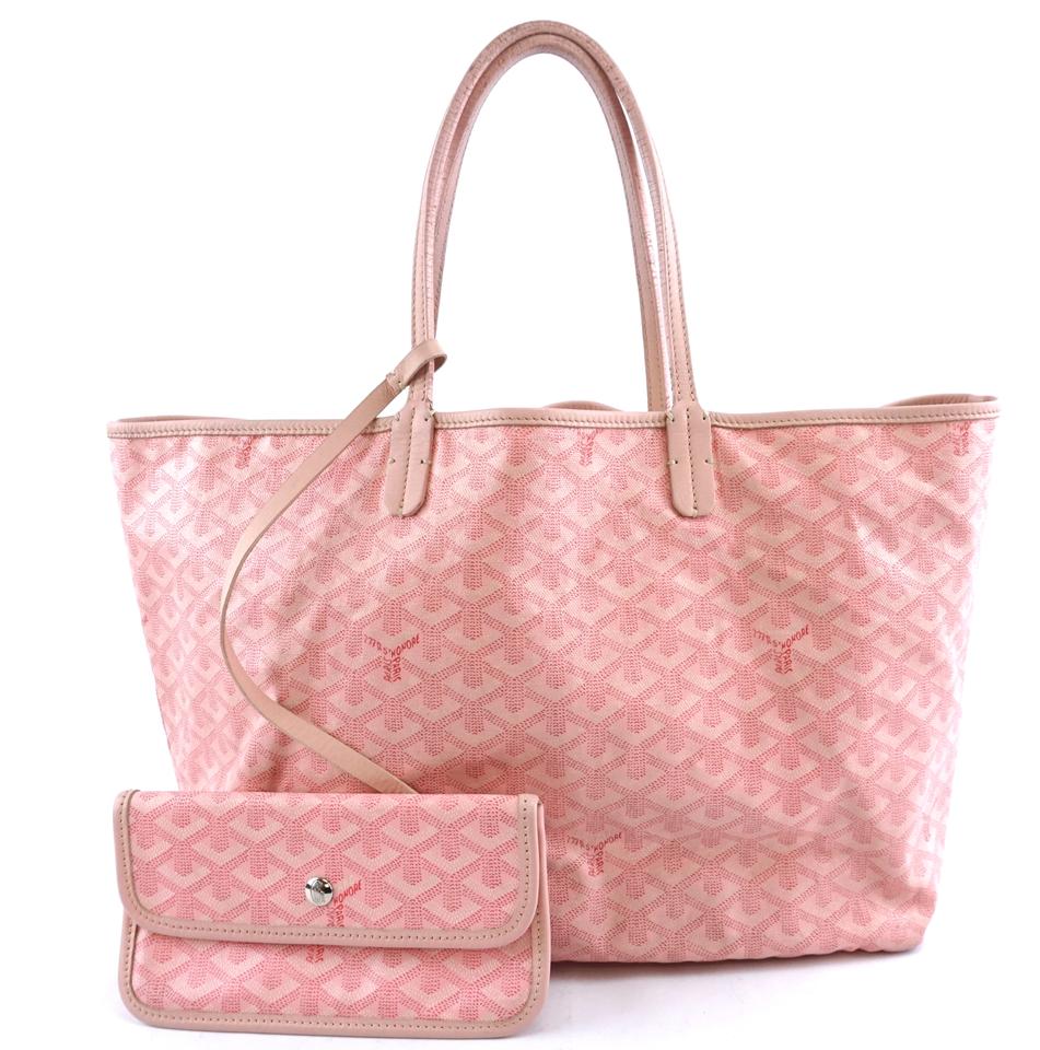 Goyard with Pochette St Saint Louis Pm Tote Work Pink Goyardine Rare Limited Edition Japan Boutique Opening Exclusive Coated Canvas and Leather Shoulder Bag