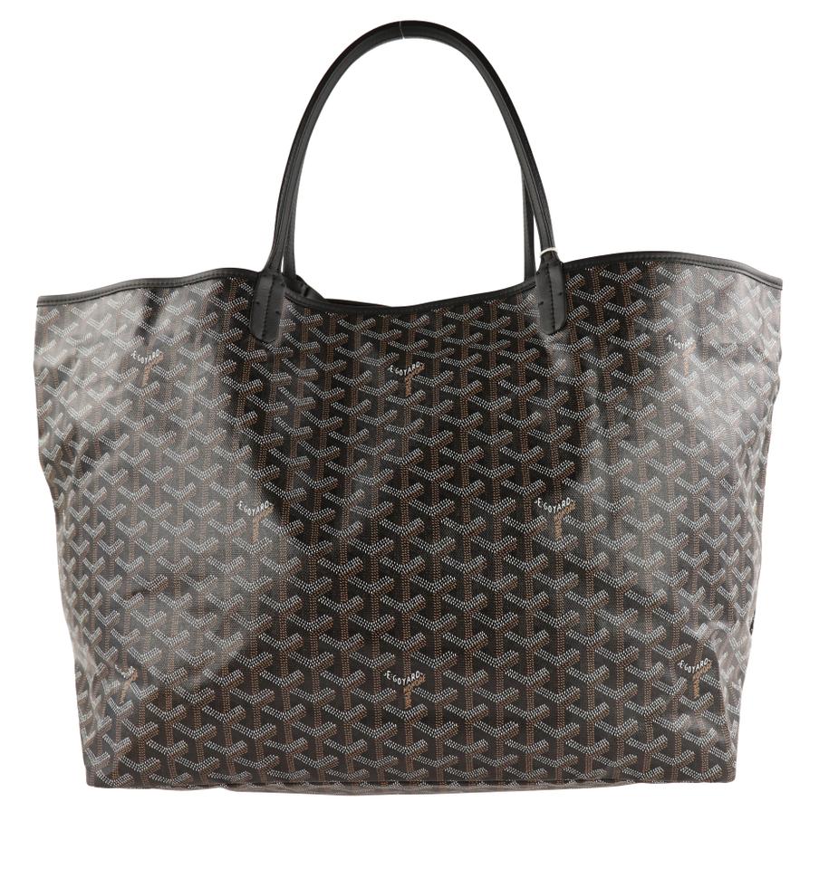 Goyard St. Louis Gm Black Coated Canvas Tote