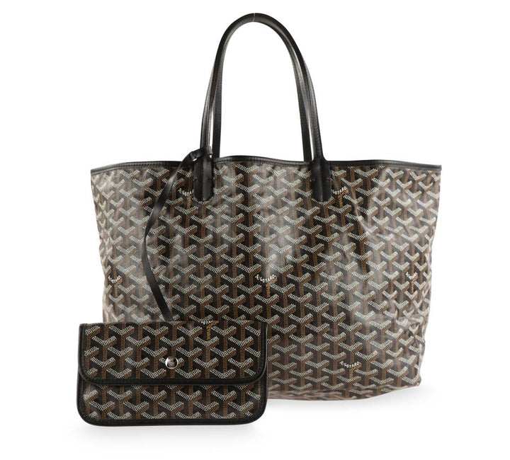 Goyard St. Louis Pm Black Canvas Tote