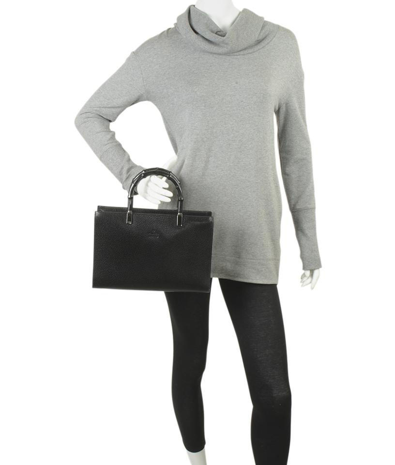 G*G 0021035 Cinghiale Bamboo Black Leather Tote