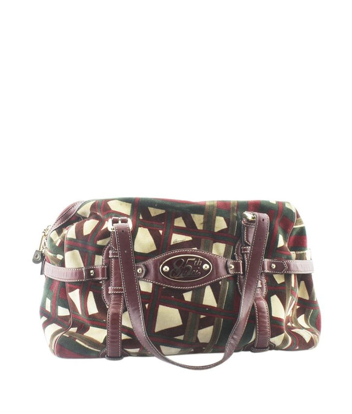 G*G Satchel Multi-color Velour Tote