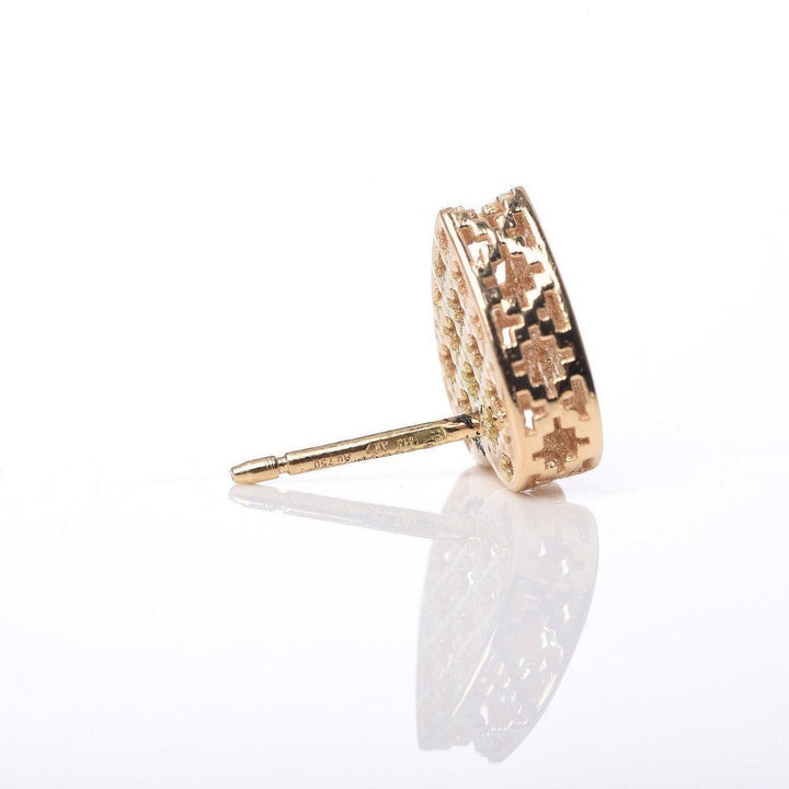 18K Yellow Gold Diamantissima Heart Stud Earrings