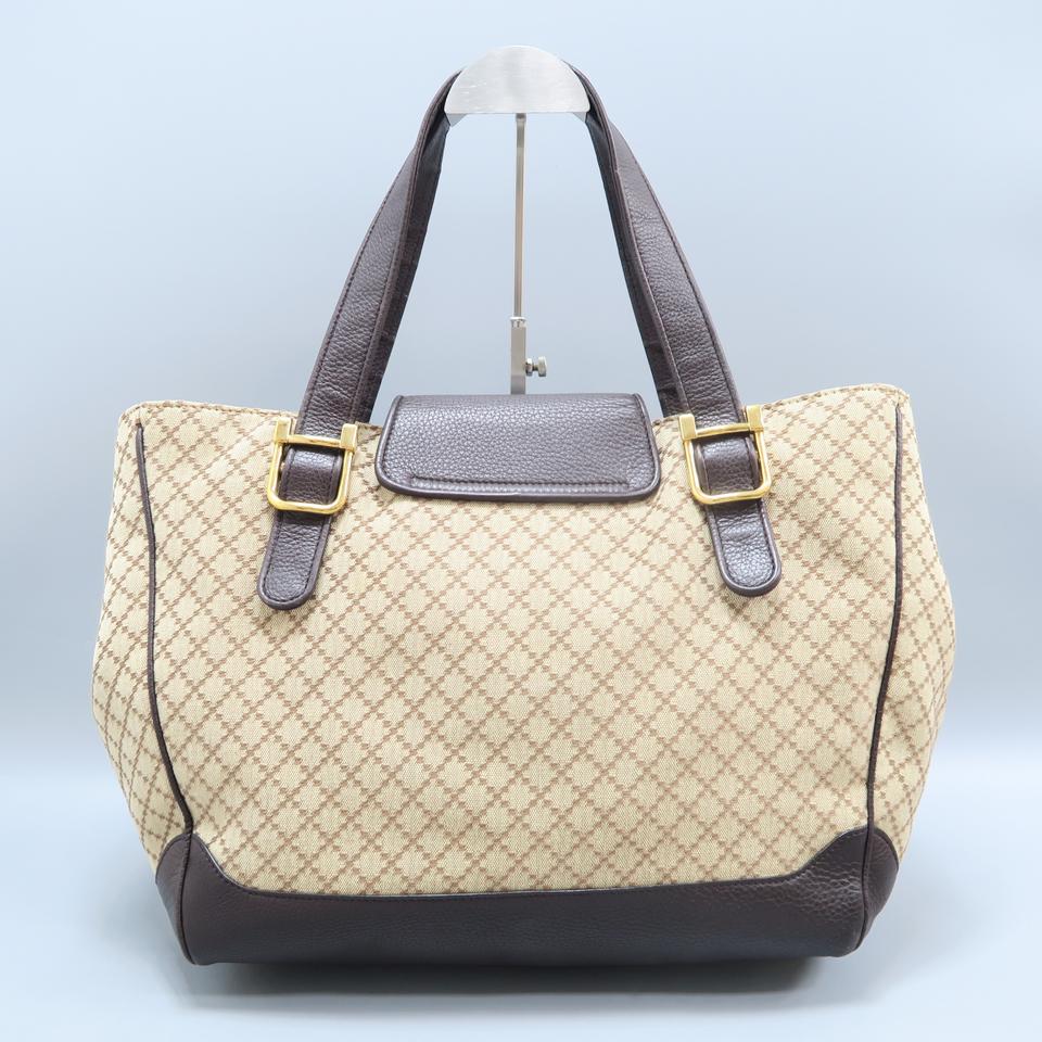 G*G 1973 Diamante Brown Gg Supreme Canvas Tote