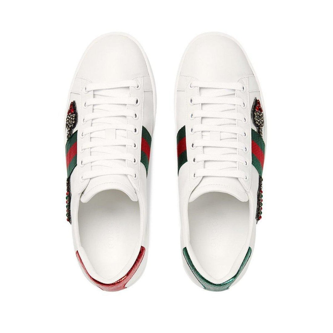 Ace Embroidered Leather Sneaker