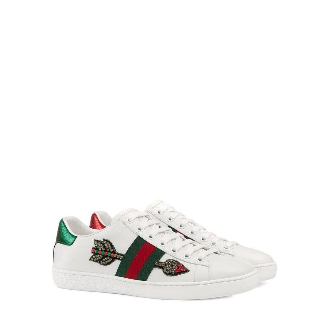Ace Embroidered Leather Sneaker
