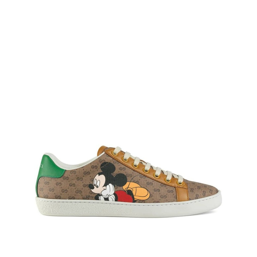 Gucci-Ace GG Supreme Canvas Sneakers With Mickey Mouse - Runway Catalog