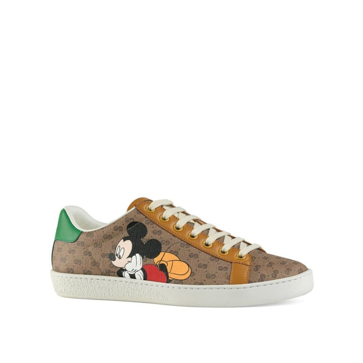 Ace GG Supreme Canvas Sneakers With Mickey Mouse