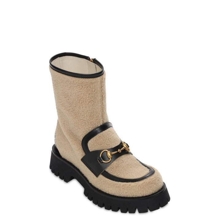 Ankle Boot With Horsebit In Neutrals