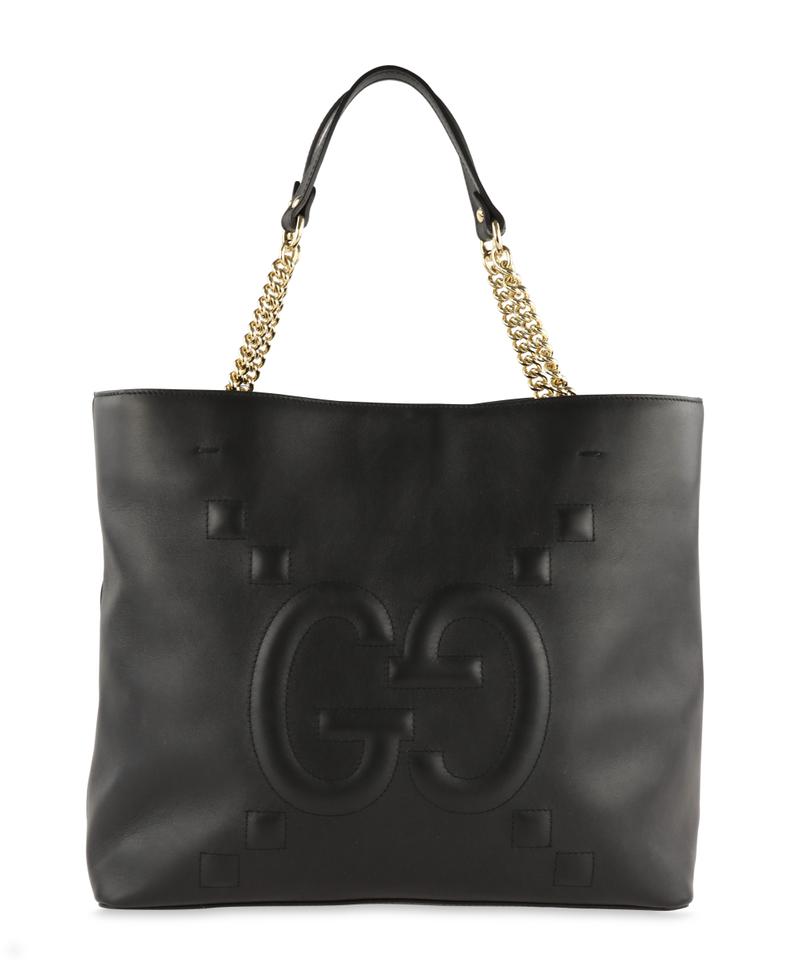 G*G Apollo Black Leather Tote