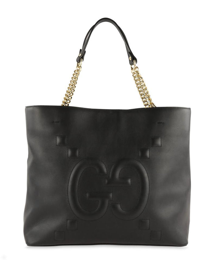 G*G Apollo Black Leather Tote