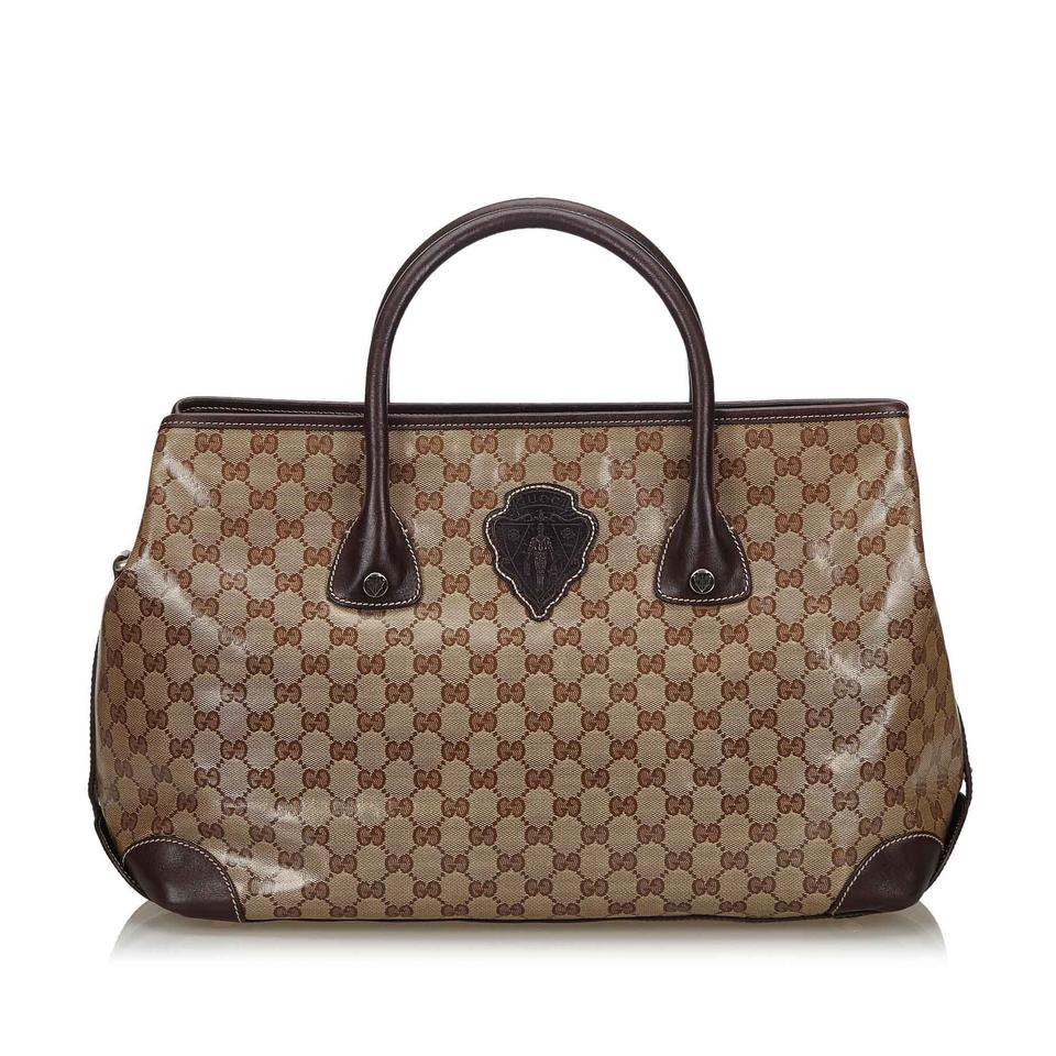 G*G PVC GG Canvas Leather Tote