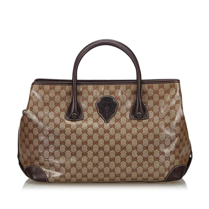 G*G PVC GG Canvas Leather Tote