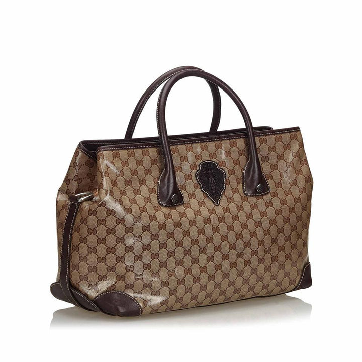G*G PVC GG Canvas Leather Tote