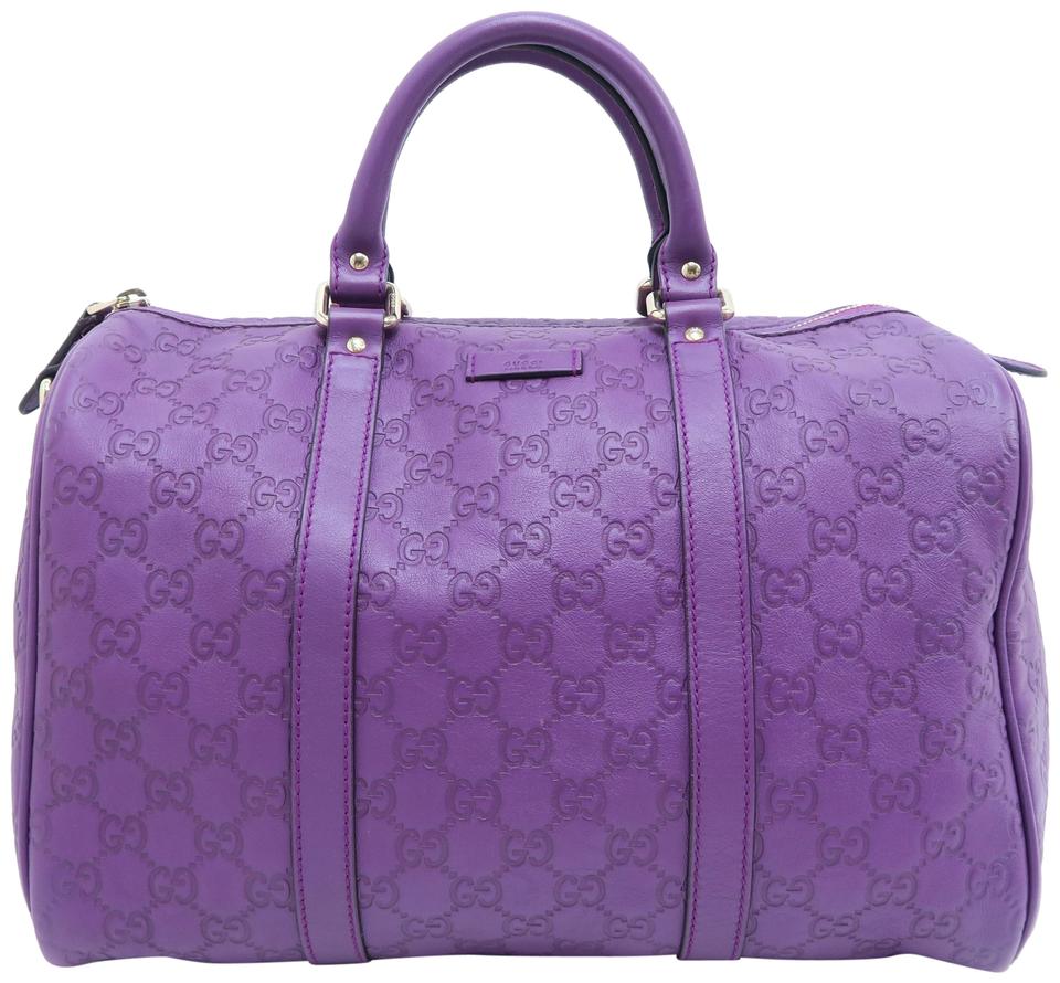 G*G Bag Boston Tote Purple Calfskin Satchel