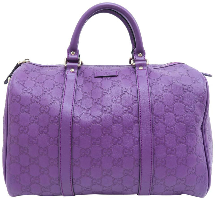 G*G Bag Boston Tote Purple Calfskin Satchel