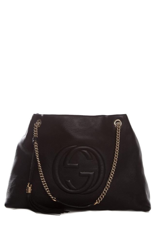 G*G Bag Soho Handle Black Leather Tote