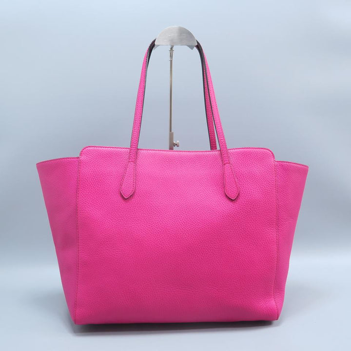 G*G Bag Swing Medium Leather Fuchsia Calfskin Tote