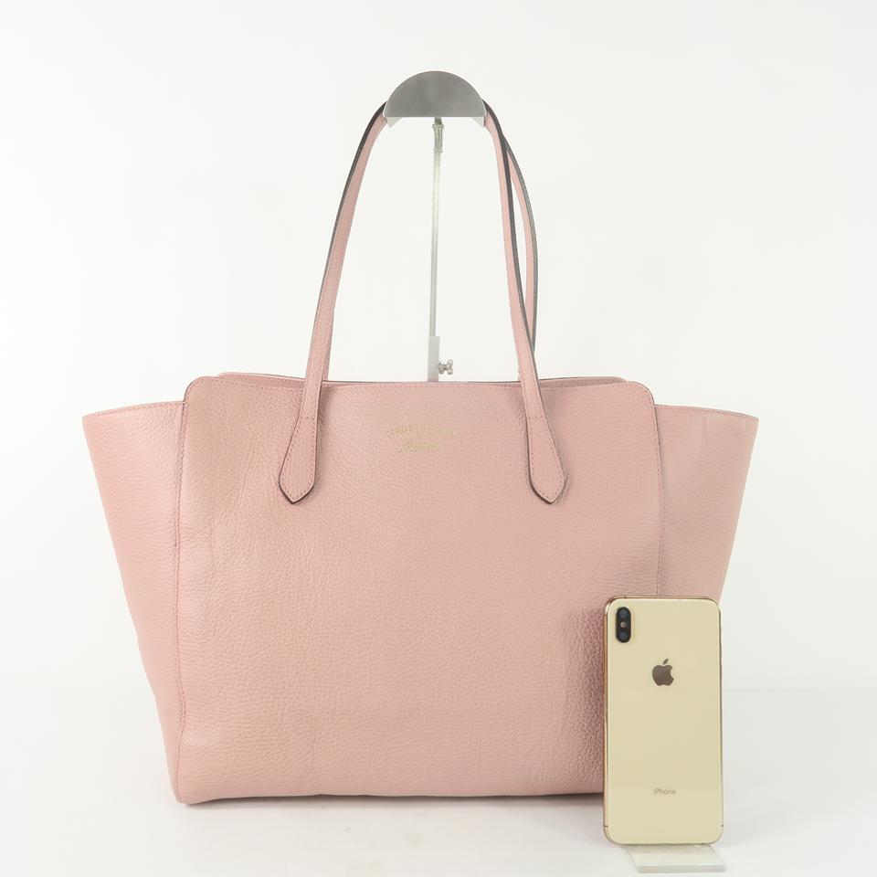 G*G Bag Swing Medium Pink Calfskin Tote