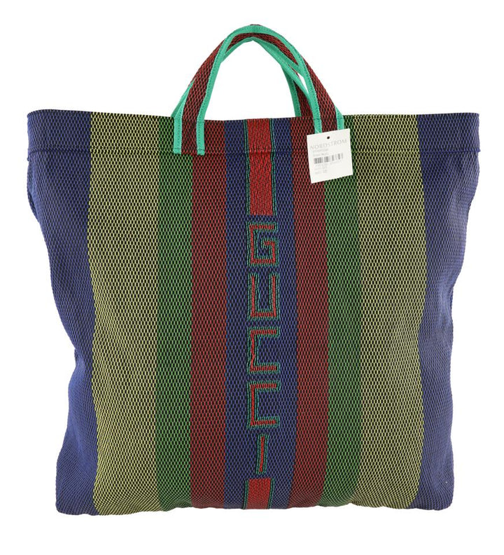 G*G Bag Woven Logo Multicolor Rubber Tote