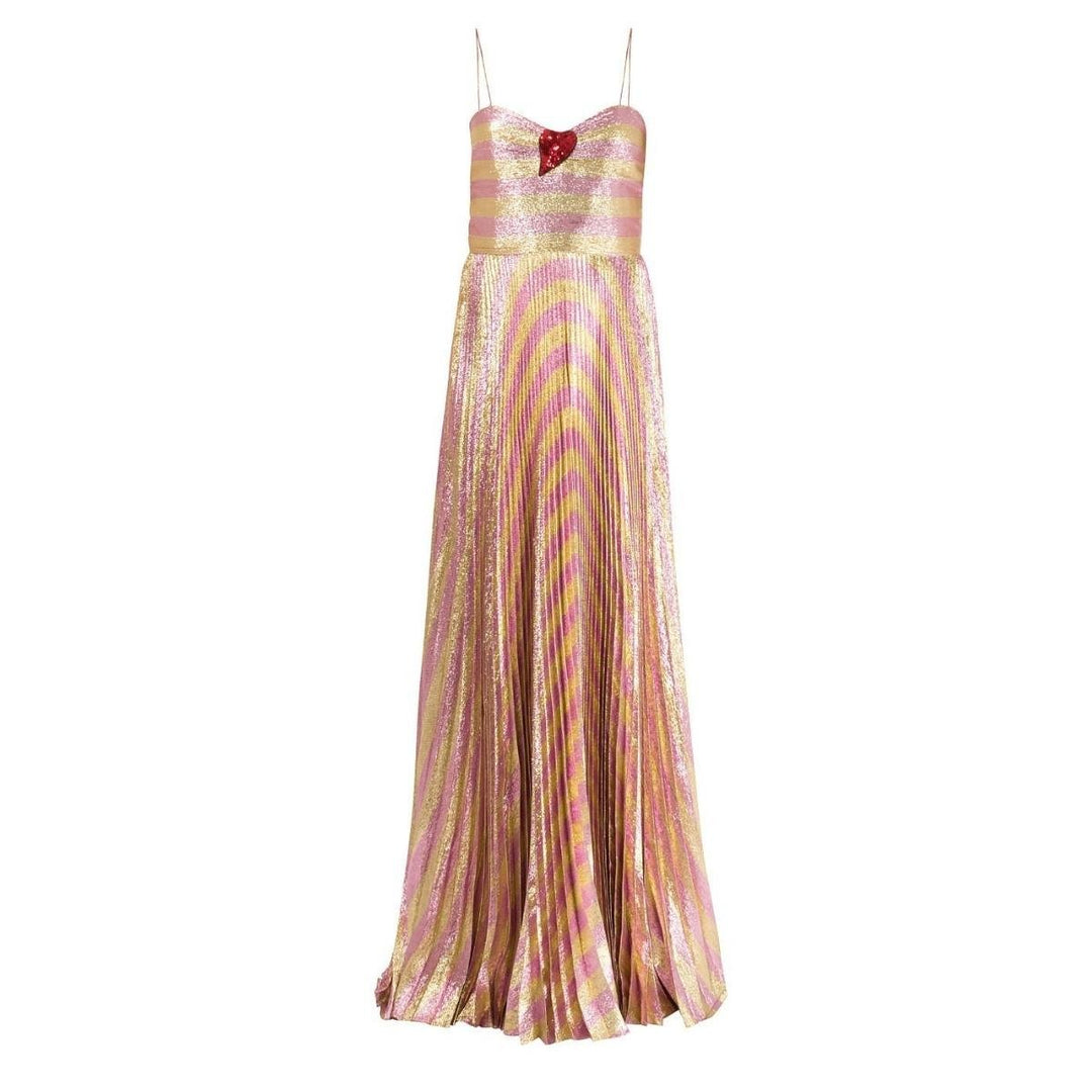 Gucci-Baiadera Striped Lurex Gown - Runway Catalog