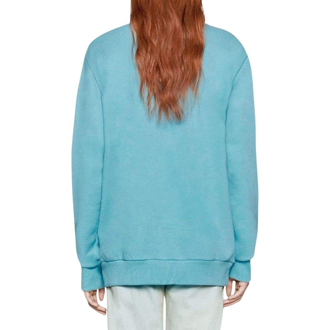 Bead Embroidered Cotton Sweatshirt