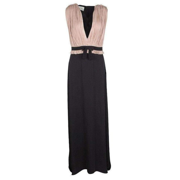Gucci-Black Georgette Sleeveless Silk Gown - Runway Catalog