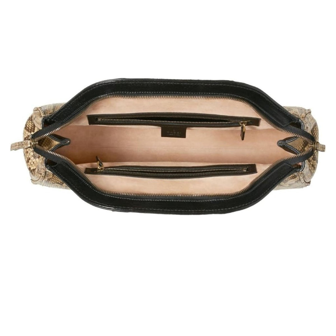 Black Leather RE(BELLE) Large Top Handle Tote