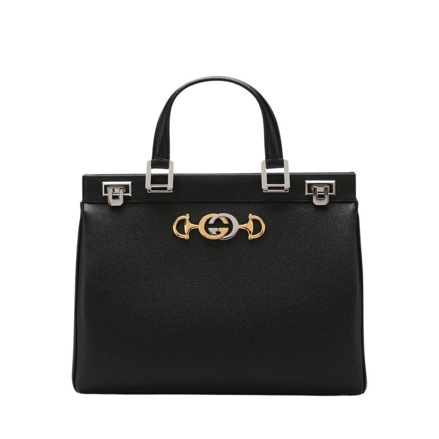 Gucci-Black Zumi Medium Leather Tote Bag - Runway Catalog