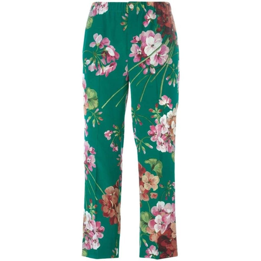 Gucci-Blooms Print Pyjama Silk Pants - Runway Catalog