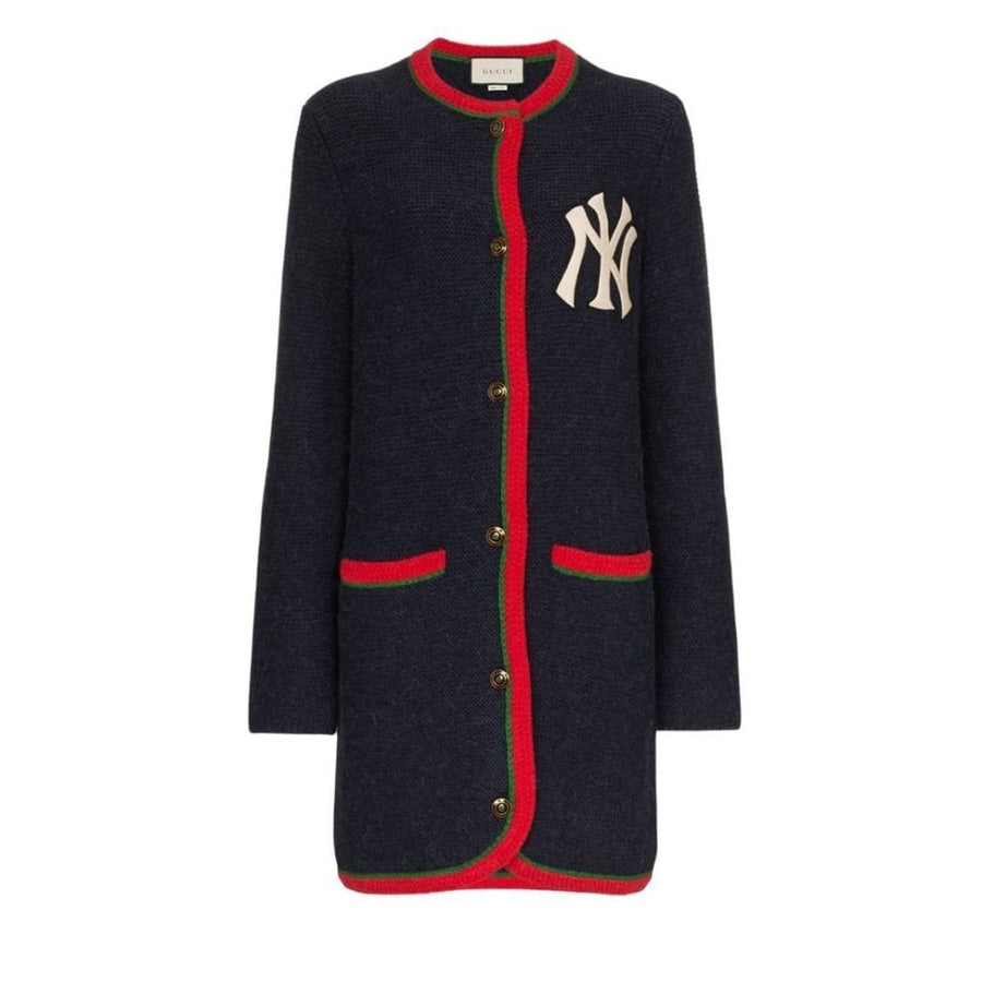 Gucci-Blue Cardigan With New York Yankees ™ Patch - Runway Catalog