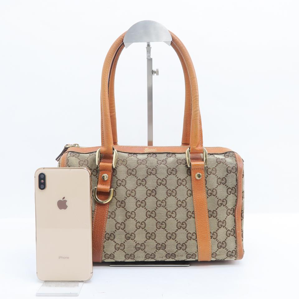 G*G Boston Abbey Gg Supreme Brown Canvas Tote