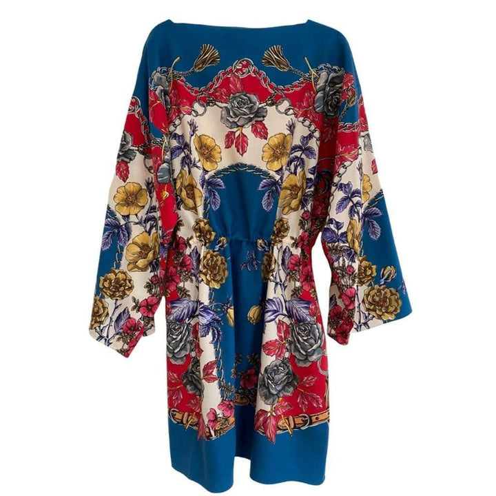 Boudoir Printed Wool-Twill Kaftan Dress