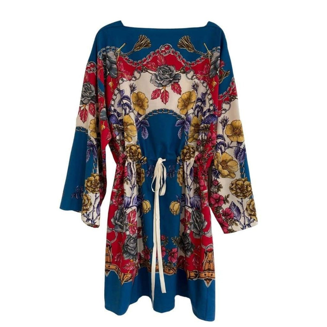 Boudoir Printed Wool-Twill Kaftan Dress