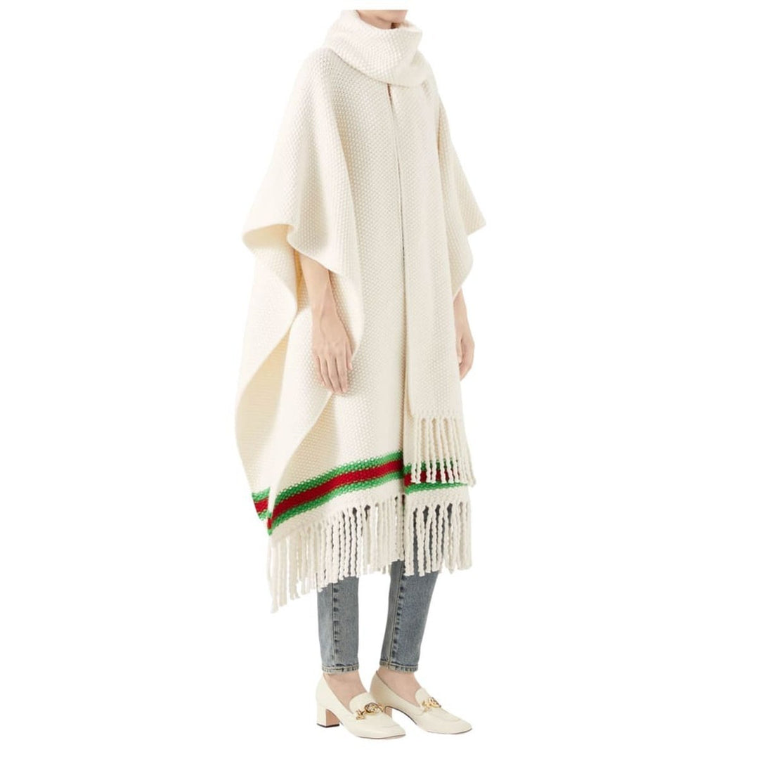Cape with Oversize Wool Scarf