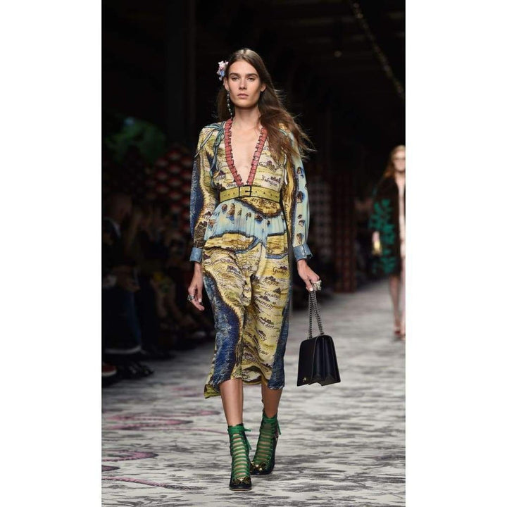 Carte De Tendre Silk Print Dress