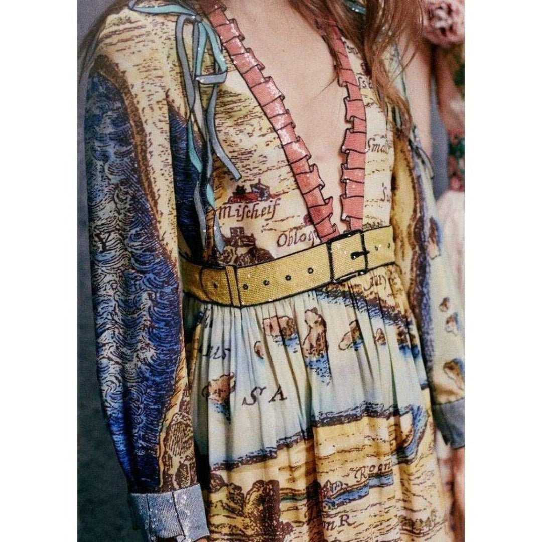 Carte De Tendre Silk Print Dress