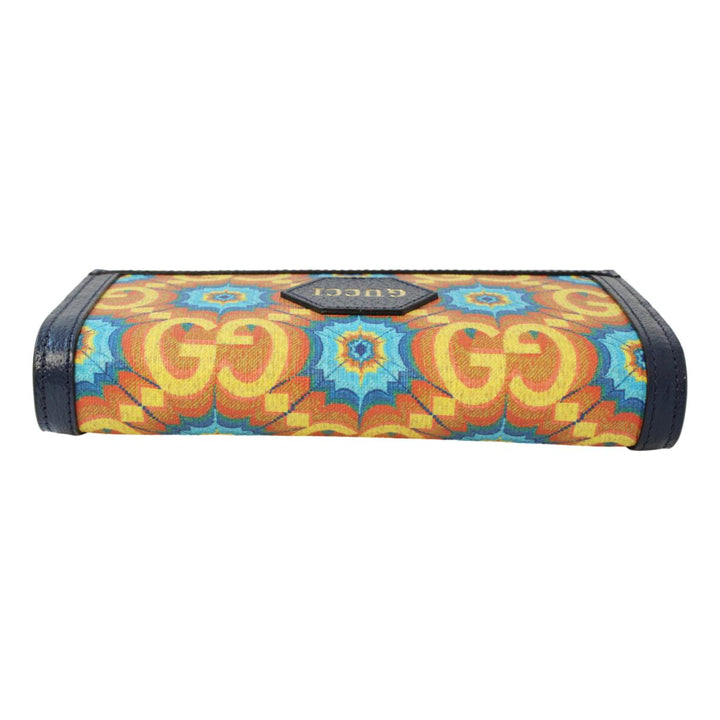 Gucci Centennial Navy Leather GG Kaleidoscope Chain Wallet Bag 676294
