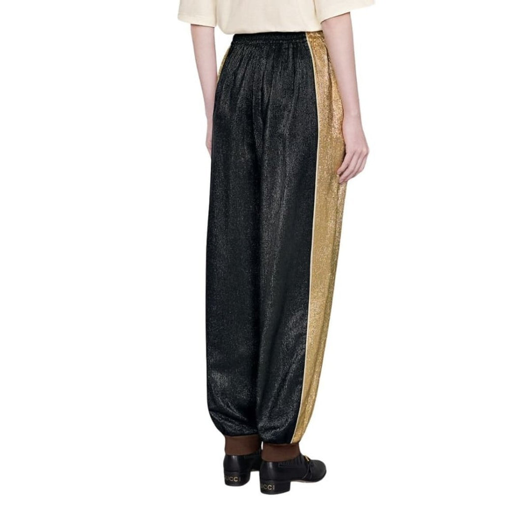 Metallic Crepe Jogger Pants