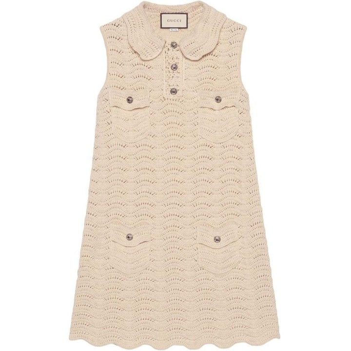 Gucci-Crochet-knit Cotton Dress - Runway Catalog